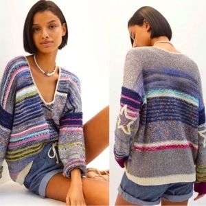 Anthropologie Pilcro embroidered sweater